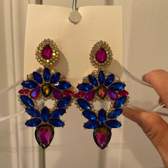 Bright royal blue evening gown with sparkle. 0-2(small) - Picture 5 of 6